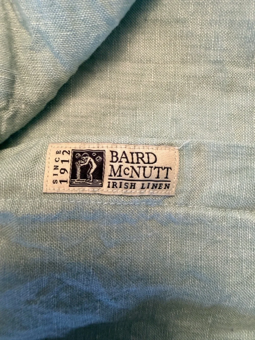 J. Crew Size XL Slim Fit 100%‎ Irish Linen Baird McNutt Light Green Shirt